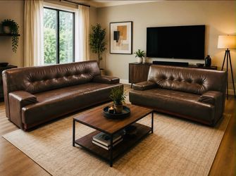 Beautiful stylish leather sofa set