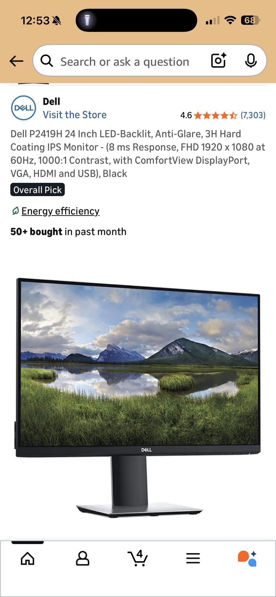 Dell Monitor + Free Desk Stand included