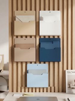 5-Wall Mount Magnetic Folder With Pocket. 12.5”Hx9.5”Wx1”D