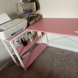 Pink Work Desk