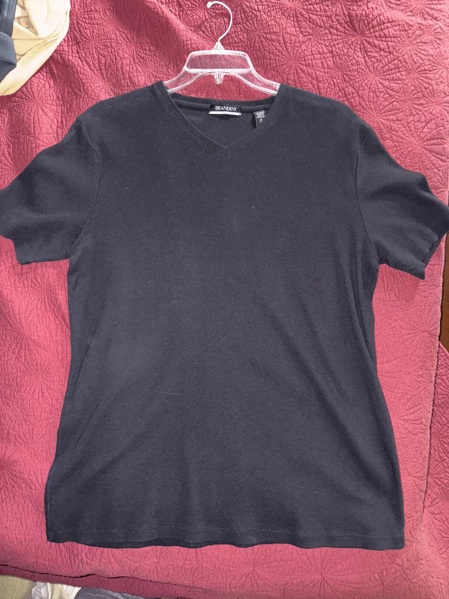 Men’s XL Black Brandini Short Sleeved Casual Shirt