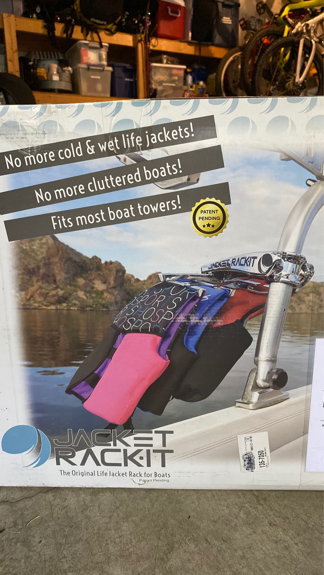 NEW Life-Jacket hanging rack for wake boat tower (Jacket Rack-It)
