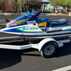 1992 Kawasaki TS + 1990 Seadoo SP + Trailer