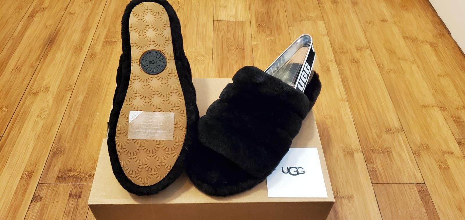 UGG Slides Fluff size 7 and 8 for women .