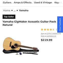 Yamaha GigMaker Acoustic Guitar Pack Natural