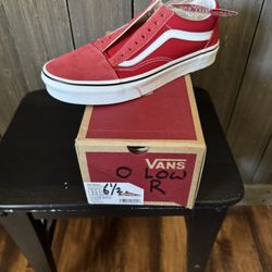 Vans Old Skool Size 6.5 Red