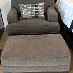 Ethan Allen Chair and Ottoman For Sale