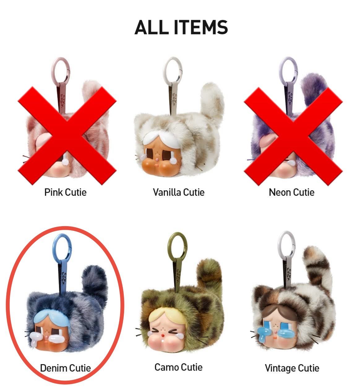 Cry Baby Plush Pendant Keychain
