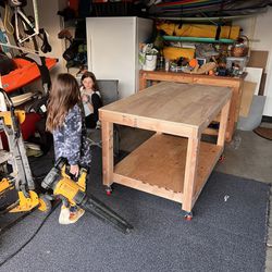 Custom Workbenches And Garage Shelves