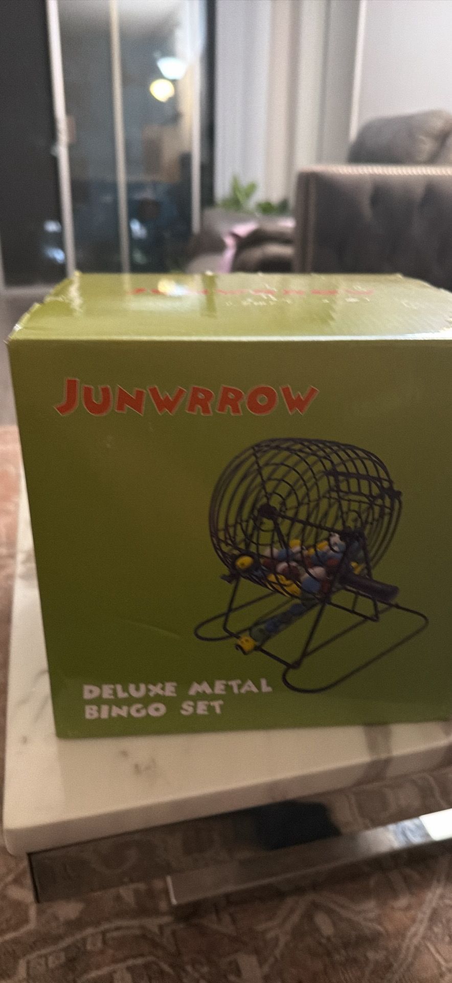 JUNWRROW Deluxe Metal Bingo Set