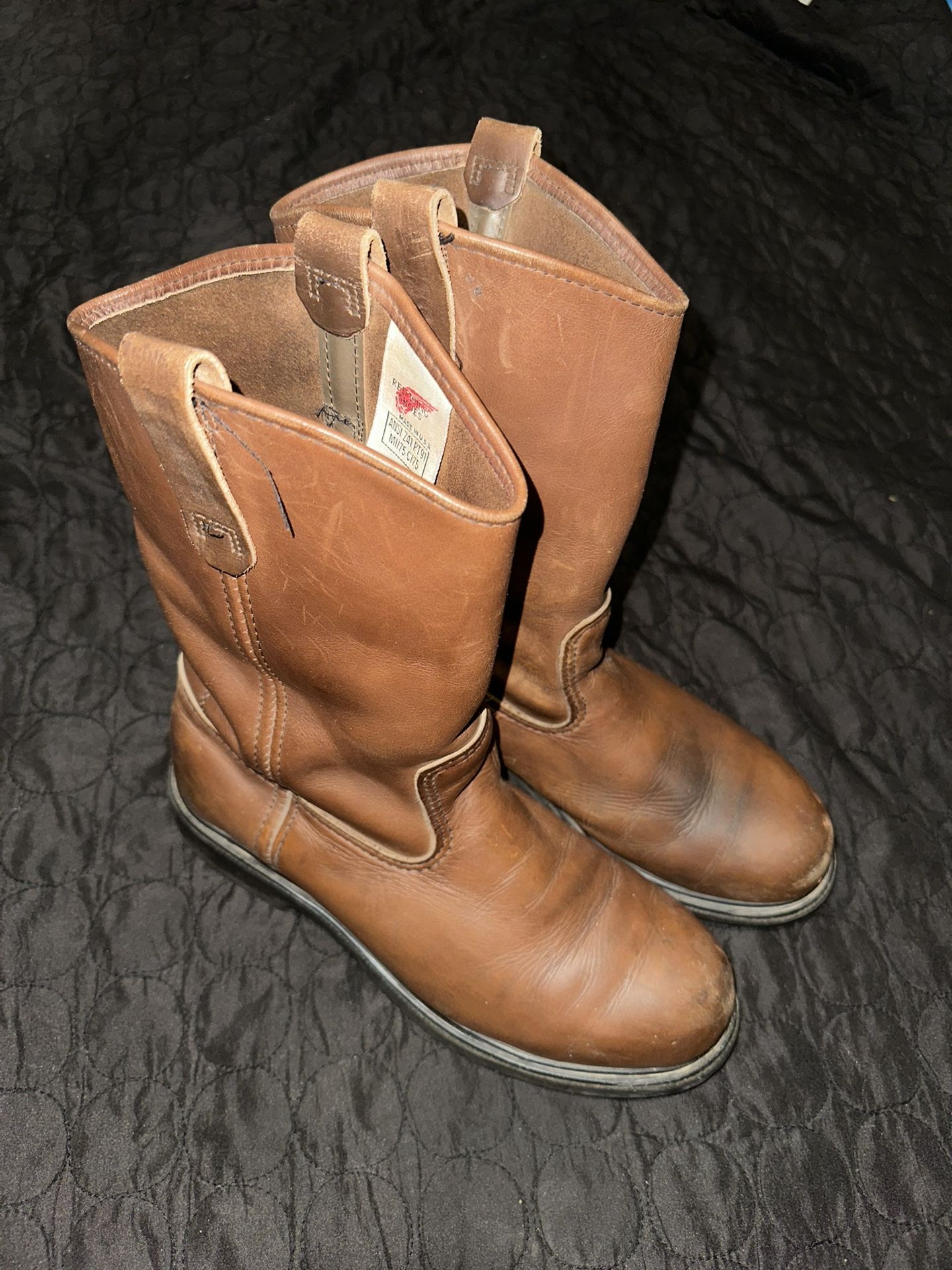Red Wing Pecos Slip On Steel Toe Work Boot 9.5 E