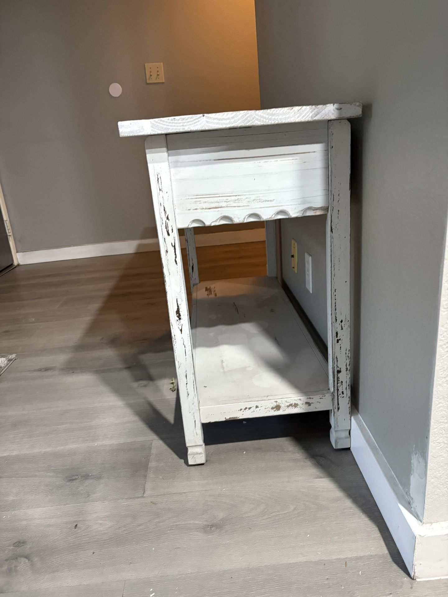 White Rustic Console Table