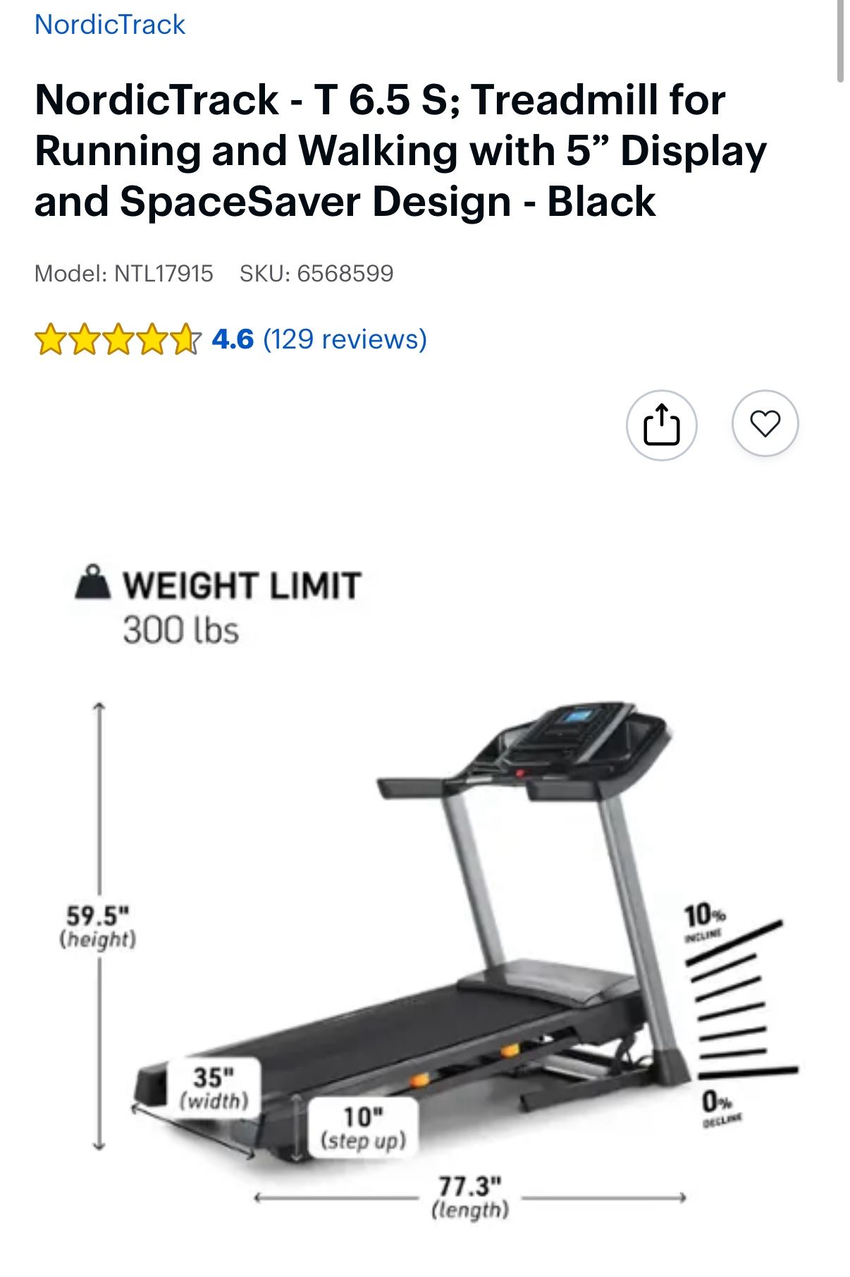 Nordick track Treadmil T Series