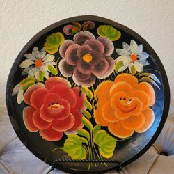 Vintage Mexican Batea Plate 