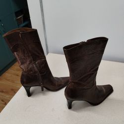 ANTONIO MELANI Leather Boots size 7 1/2 M