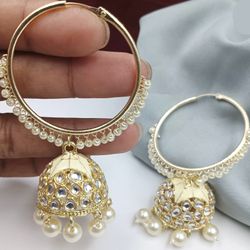 Golden Jhumka Earrings 