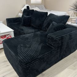 L-Shape Couchs Upholstered Boneless Couch Deep Seat Sectional Couch with Chaise