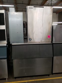 Used Hoshizaki 1428 Lbs Remote Ice Maker With Bin 208-230 Volts