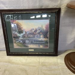 Wall Art: Kinkade- "Cobblestone Bridge"