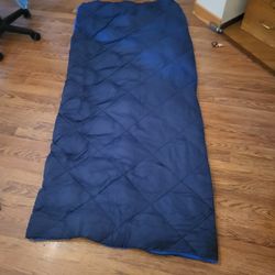 Ozark Trail XL Deluxe 40-Degree Warm Weather Rectangular Adult Sleeping Bag, Navy Blue, 80"x36", extra long