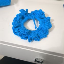 Large Blue Hair Scrunchie 