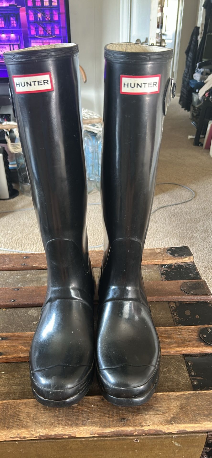 Black Size 8 Hunter Boots