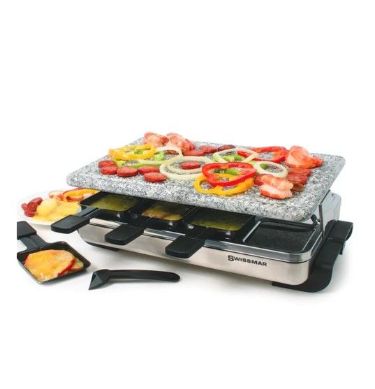 Swissmar 8 person racelette grill with granite stone