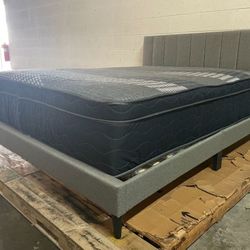 BRAND NEW QUEEN BED FRAME WITH 14" PILLOWTOP MATTRESS & BOX SPRING $425! KING SIZE $475