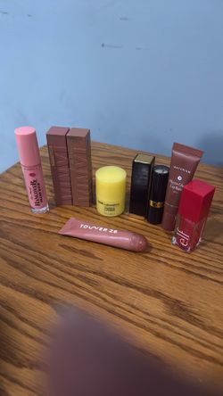 lip gloss, lip sticks etc 