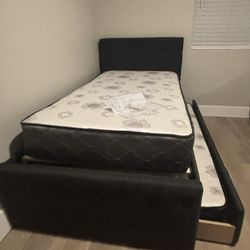 Twin Trundle Bed Frame With Mattresses 