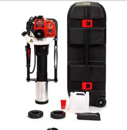 Used 52cc Gas T-Post Driver, 2-Stroke High-Impact Fence Post Hammer with Toolkit and Storage Case (EPA Certified)