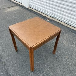 Leather Top MCM Side Table
