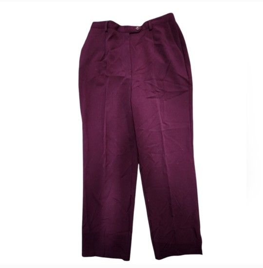 Vintage Sag Harbor Petite Size 10P Eggplant Purple Dress Pants