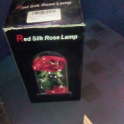 Red Silk Rose Lamp 