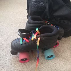 Brand New Used Once 6.5 Quad Speed Skates With Bag