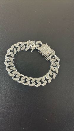 Iced Out Cuban Link Chain Bracelet