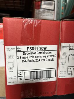 15 Amp Single Pole Stack Switch