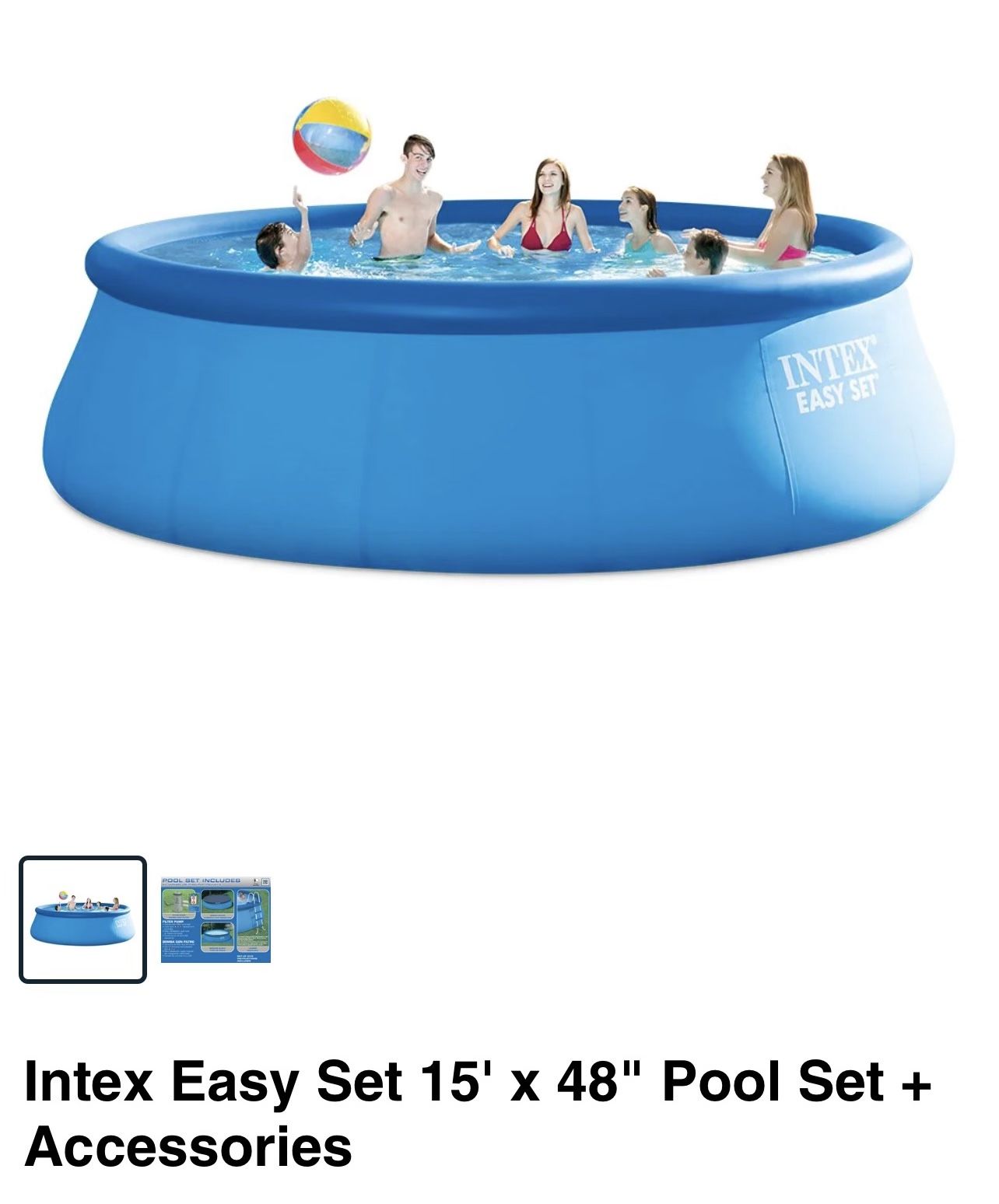 15 Foot Round Intex Pool