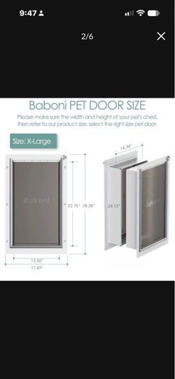 Baboni doggy door X large