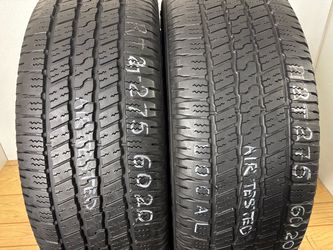 2 tires 275 60 20 Goodyear wrangler sr-a high tread no repairs