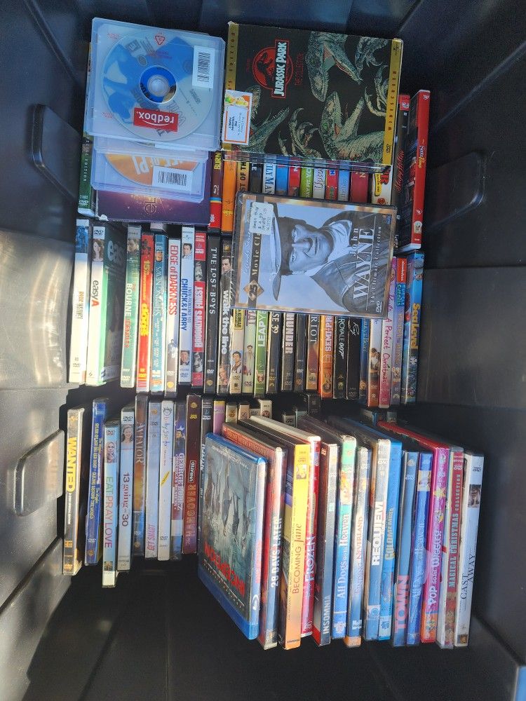 Bundle Of DVDs, Blu Ray, Wii Game