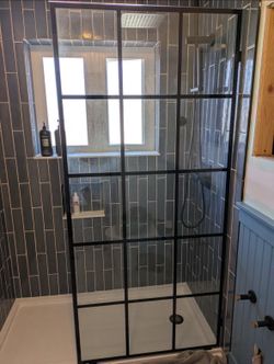 French Monture 36x78 Shower Glass Door