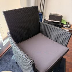 3 Pieces Patio Set (Chairs And Table)
