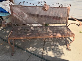 Vintage metal bench