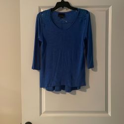 Blue S large top
