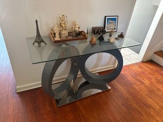 Contemporary Glass Entryway Table