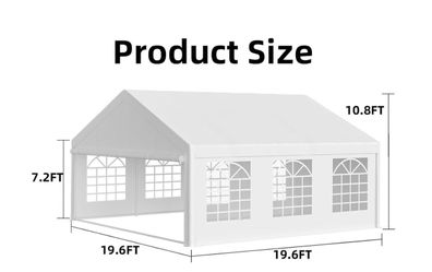 20 feet of window walls, only the walls $20 for canopy carport waterproof