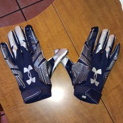 Under Armor Gloves Navy Blue/Silver