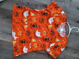 Halloween shirt for work school etc Print Scrub Top