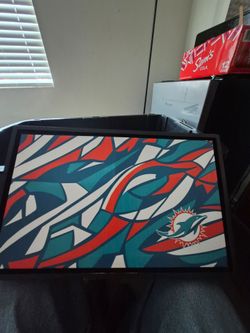 Miami Dolphins Framed Canvas Wall Art